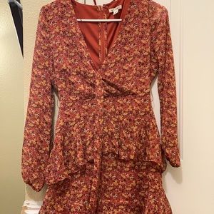 orange floral dress never worn